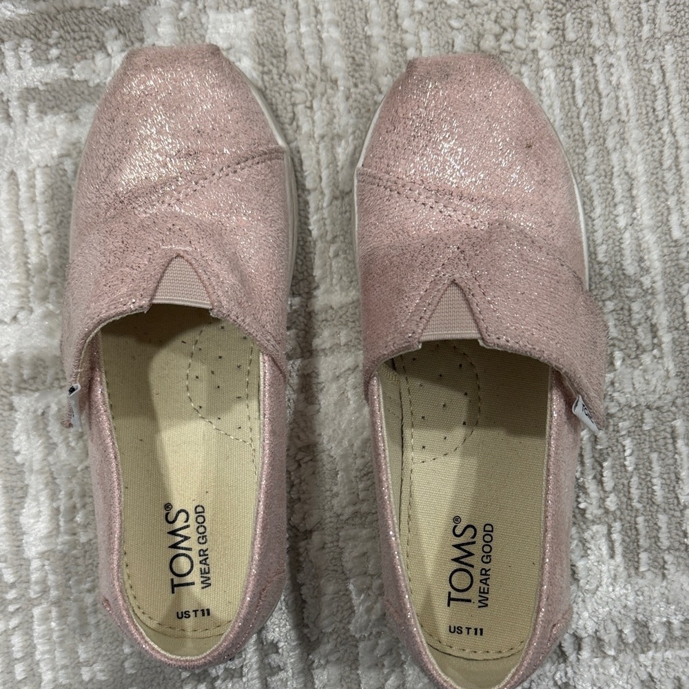 TOMS Kids Pink Slip-On Shoes